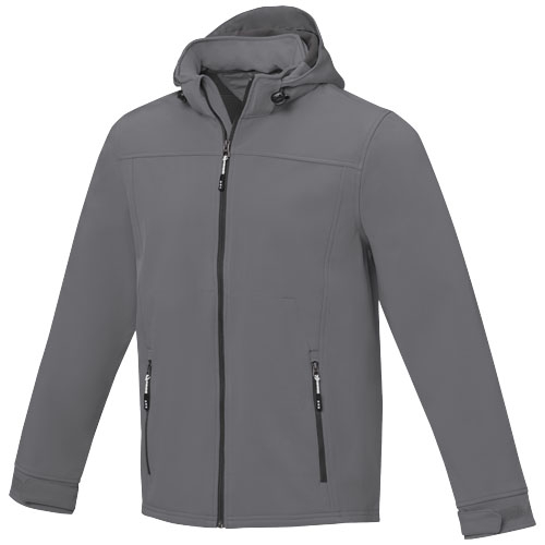 Veste SOFTSHELL publicitaire - homme - LANGLEY Gris acier